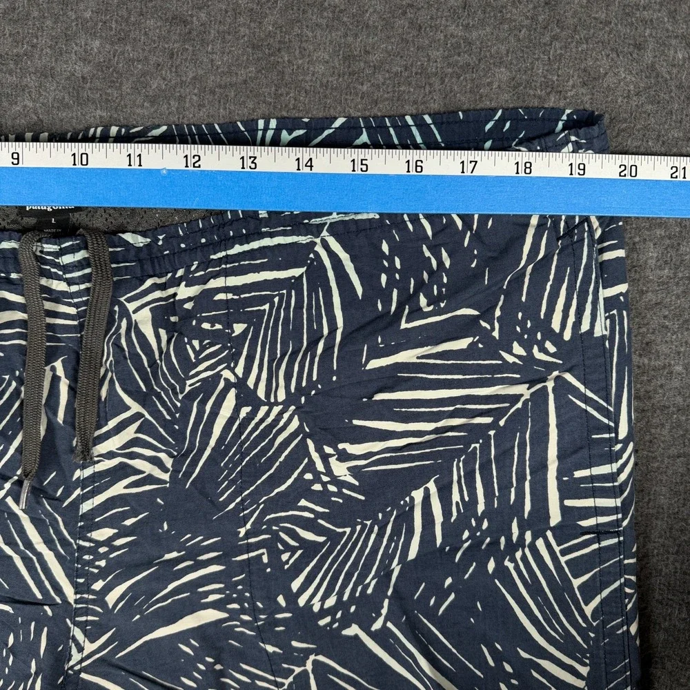 Patagonia Mens Large Blue Rain Fern Baggies Lined Swim Trunks Shorts 58034